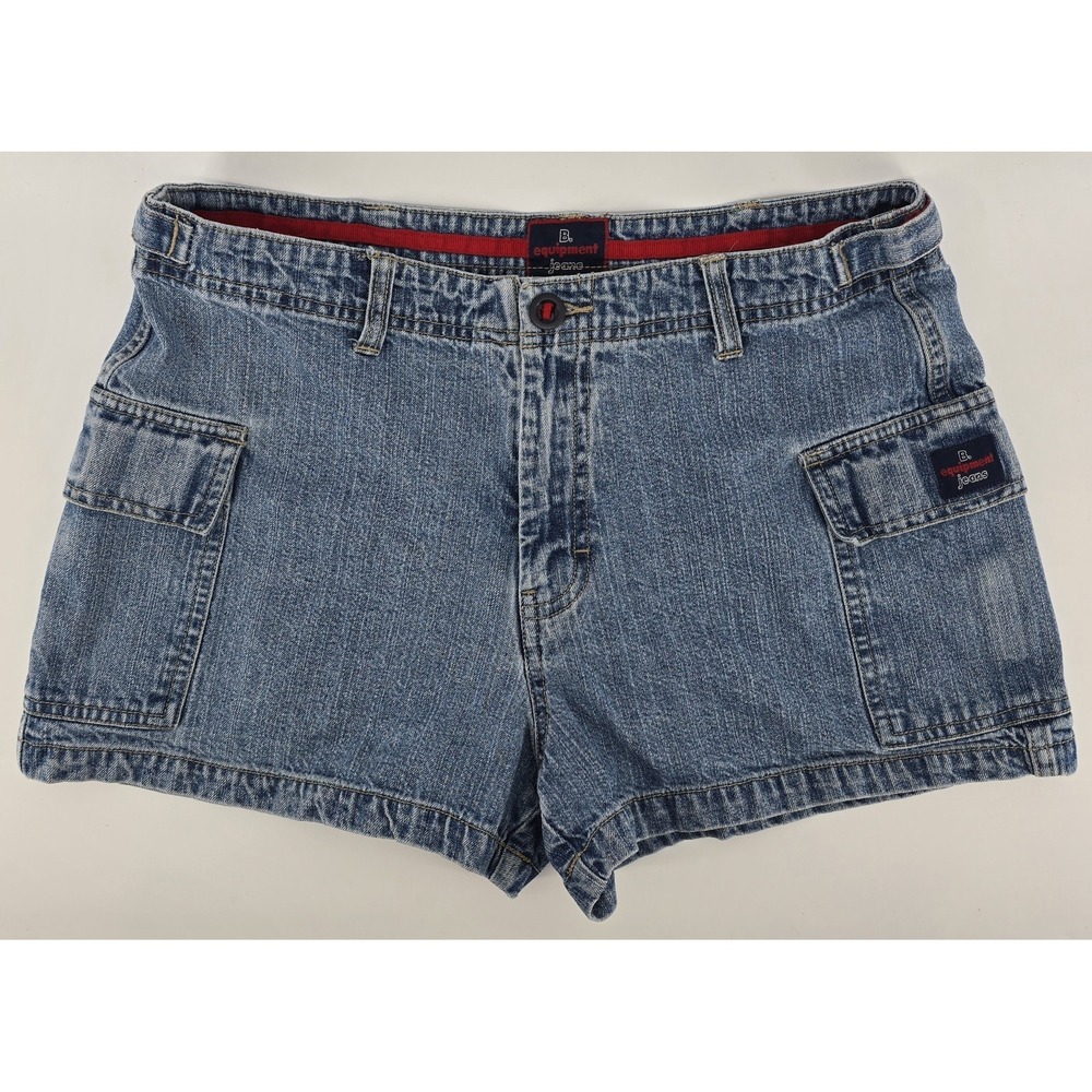 Vtg Y2K Bum Equipment Cargo Blue Denim Shorts Juniors 11 Jean Utility Skate Mid